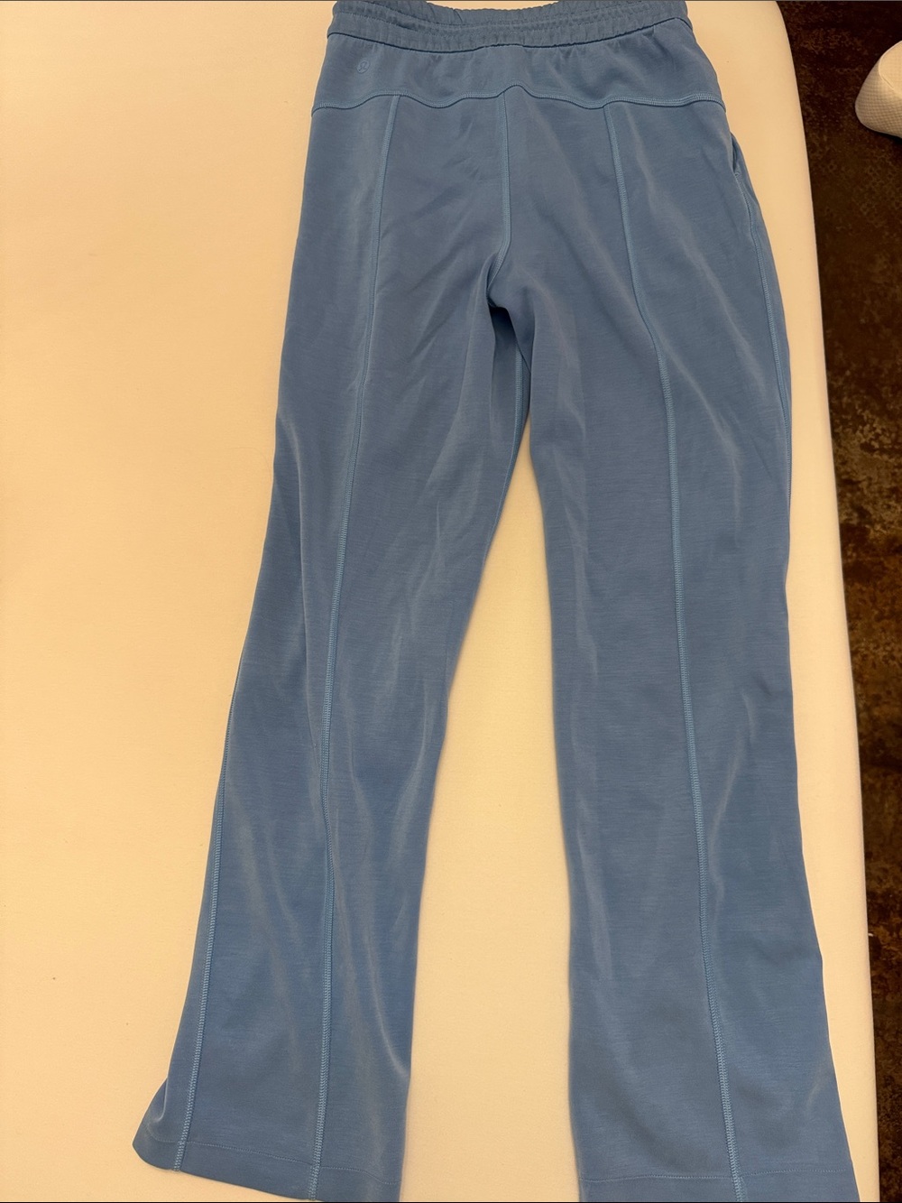 lululemon athletica pale blue pull-on active pants soft-steam